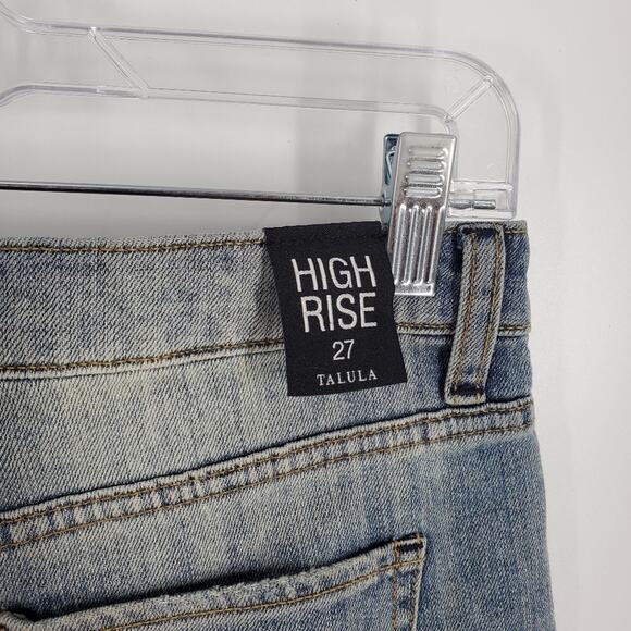 Aritzia Talula Vintage Wash Raw Hem High Rise Shorts 27 - Picture 6 of 9